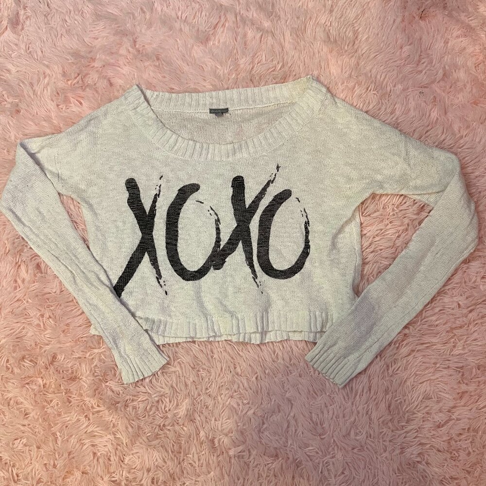 Charlotte Russe XOXO Cropped Sweater
